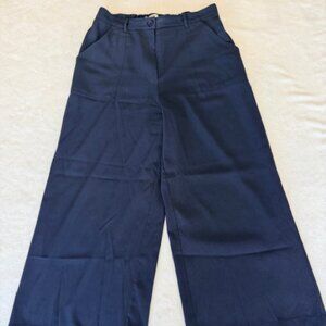 Max Studio London wide-leg navy pants